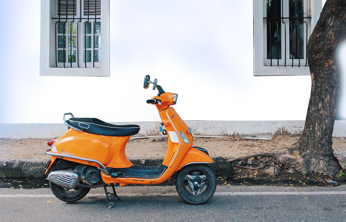 Women Yellow Scooter